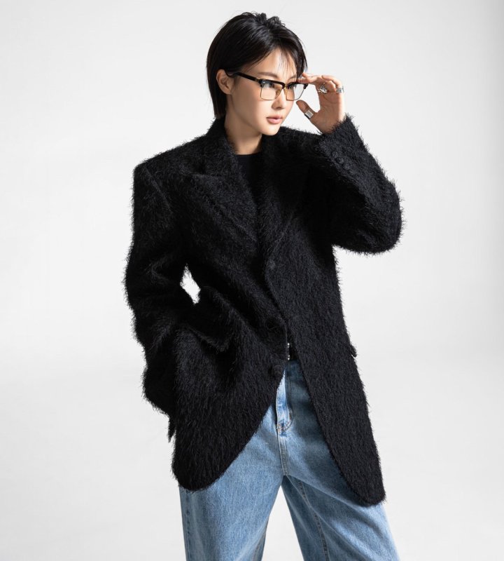Paper Moon - Korean Women Fashion - #shopsmall - Classic Hairy Tailored Blazer