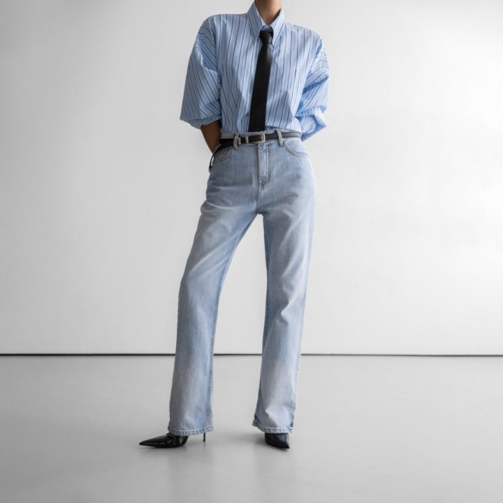 Paper Moon - Korean Women Fashion - #shopsmall - Classic Slim Fit Straight Blue Jeans - 2