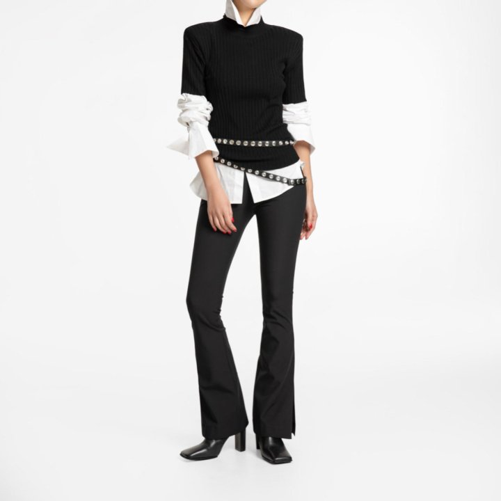 Paper Moon - Korean Women Fashion - #thatsdarling - Side Slit Maxi Flared Pants - 7