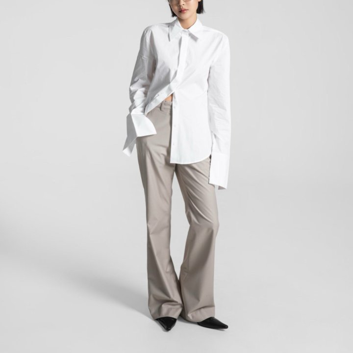 Paper Moon - Korean Women Fashion - #thatsdarling - Slim Fit Long Cuff Shirt - 3
