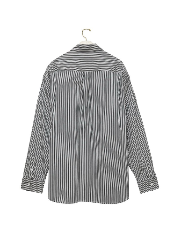 Paper Moon - Korean Women Fashion - #shopsmall - Boyfriend Fit Oversized Striped Button Down Shirt - 4