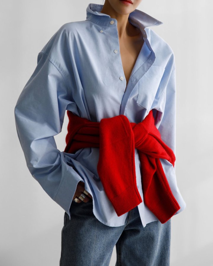Paper Moon - Korean Women Fashion - #thelittlethings - Classic Oxford Cotton Button Down Shirt - 5