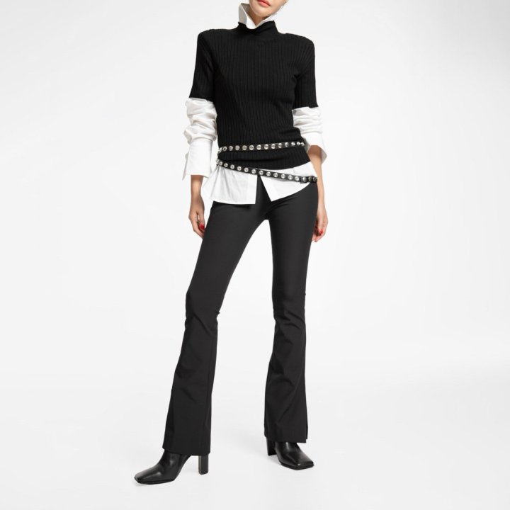 Paper Moon - Korean Women Fashion - #vintagekidsstyle - Side Slit Maxi Flared Pants - 2