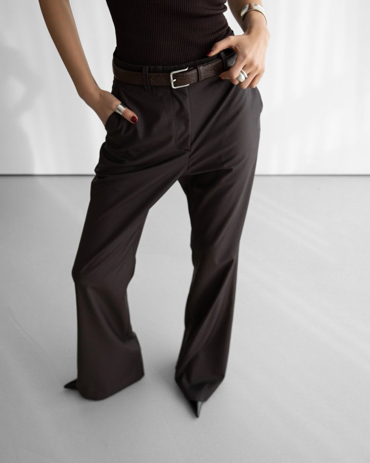 Paper Moon - Korean Women Fashion - #vintagekidsstyle - Tailored Semi Flare Trousers