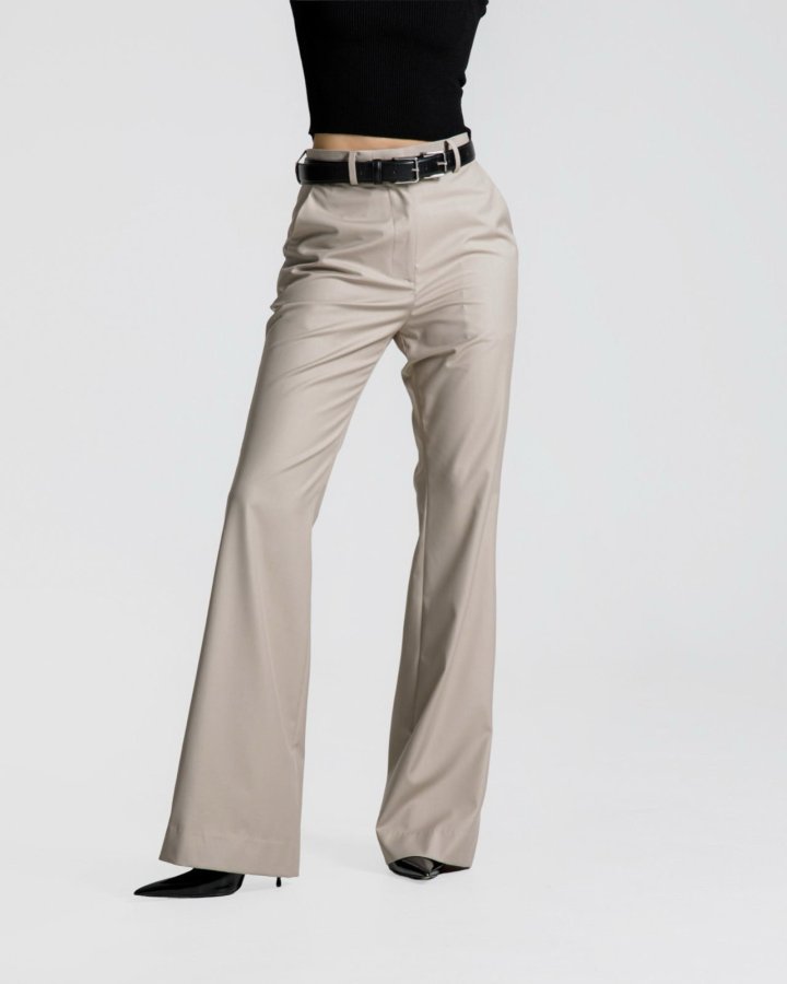 Paper Moon - Korean Women Fashion - #momslook - Tailored Semi Flare Trousers - 4