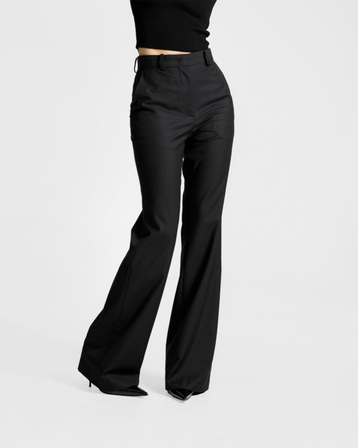 Paper Moon - Korean Women Fashion - #womensfashion - Tailored Semi Flare Trousers - 6