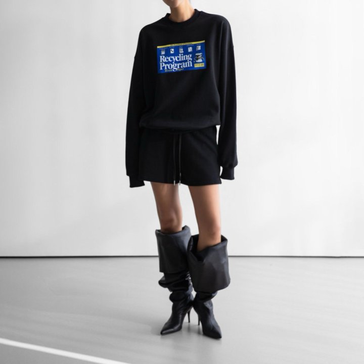 Paper Moon - Korean Women Fashion - #womensfashion - RECYCLING Film Print Sweatshirt - 11