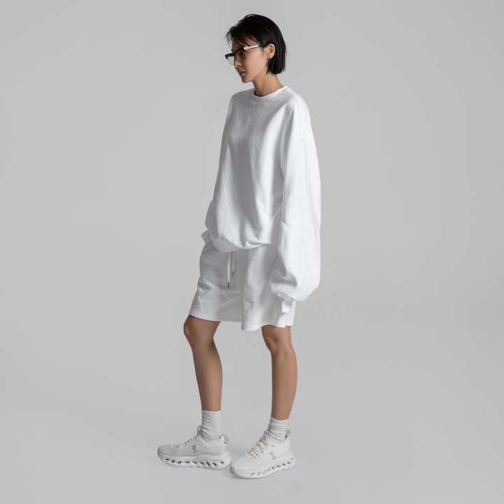 Paper Moon - Korean Women Fashion - #womensfashion - Heritage Reverse Weave Volume Sweatshirt - 2