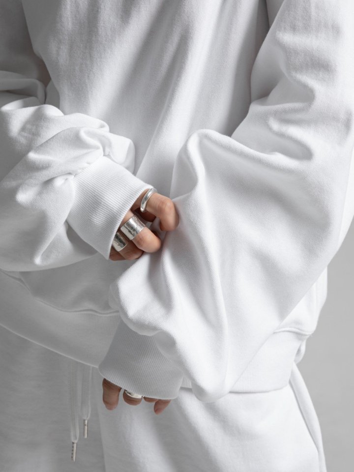 Paper Moon - Korean Women Fashion - #womensfashion - Heritage Reverse Weave Volume Sweatshirt - 6
