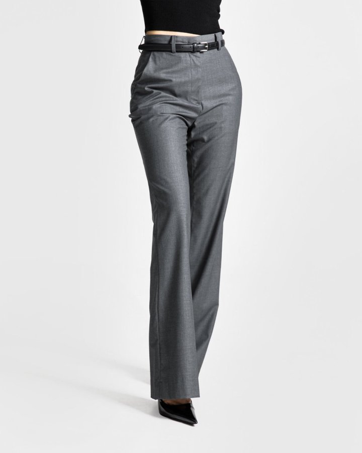 Paper Moon - Korean Women Fashion - #womensfashion - Tailored Semi Flare Trousers - 3