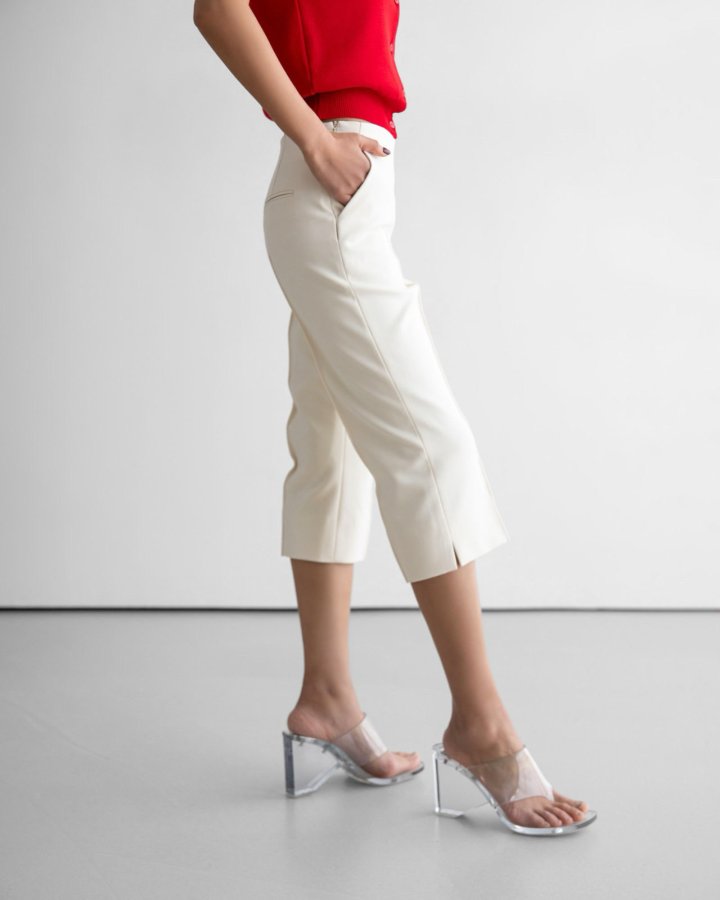 Paper Moon - Korean Women Fashion - #womensfashion - Crease Line Slit Midi Pants - 6