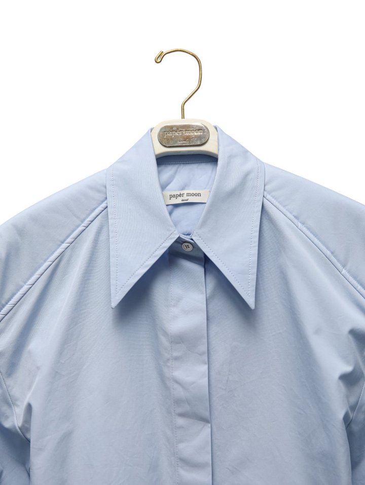 Paper Moon - Korean Women Fashion - #womensfashion - Padded Shoulder Button Down Cotton Shirt - 9