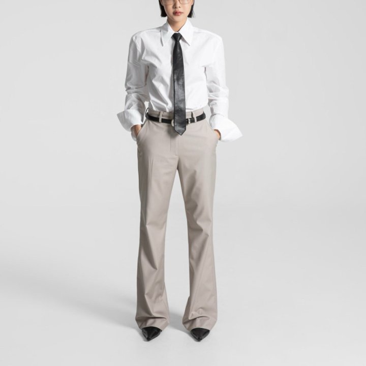 Paper Moon - Korean Women Fashion - #womensfashion - Slim Fit Long Cuff Shirt - 6