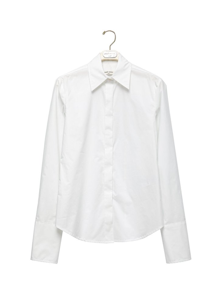 Paper Moon - Korean Women Fashion - #womensfashion - Slim Fit Long Cuff Shirt - 8