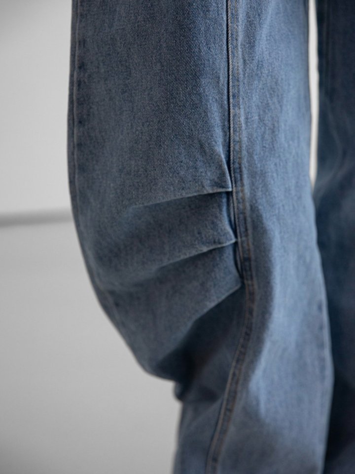 Paper Moon - Korean Women Fashion - #womensfashion - Volume Pintuck Denim Pants - 6