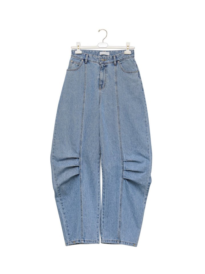 Paper Moon - Korean Women Fashion - #womensfashion - Volume Pintuck Denim Pants - 8