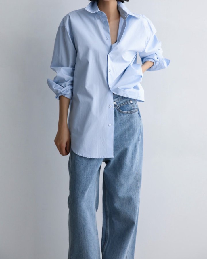 Paper Moon - Korean Women Fashion - #womensfashion - Classic Premium Cotton Button Down Shirt - 3