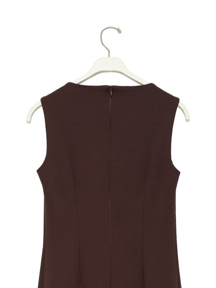 Paper Moon - Korean Women Fashion - #womensfashion - Crepe Pencil Line Midi Sleeveless Kelly Dress - 12