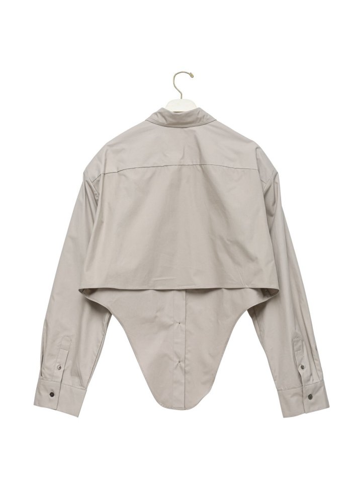 Paper Moon - Korean Women Fashion - #womensfashion - Round Cut Hem Detail Button Down Shirt - 6