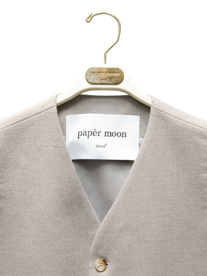 Paper Moon - Korean Women Fashion - #womensfashion - Flannel Wool Set - Up Tailored Vest - 7
