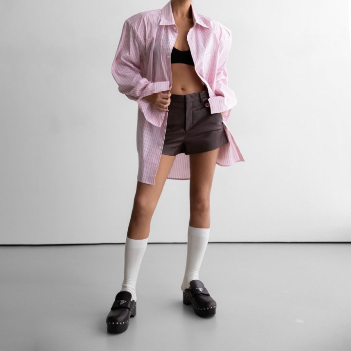 Paper Moon - Korean Women Fashion - #womensfashion - Boyfriend Fit Oversized Striped Button Down Shirt - 7