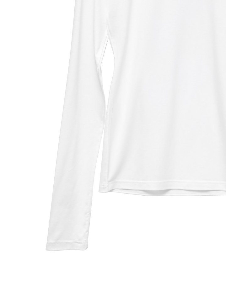 Paper Moon - Korean Women Fashion - #womensfashion - Classic Slim Fit Tencel Crew Neck Top - 9