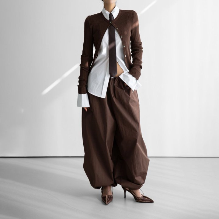 Paper Moon - Korean Women Fashion - #momslook - Ribbed Button Down Knit Cardigan - 4