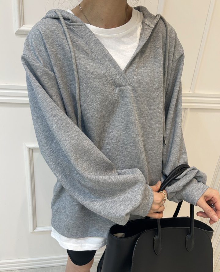 Pearls room - Korean Women Fashion - #womensfashion - Double Layered Hoodie - 4