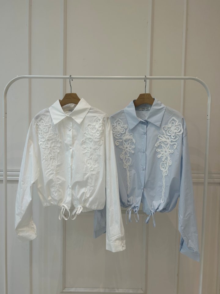 Pearls room - Korean Women Fashion - #pursuepretty - Motif Blouse - 12