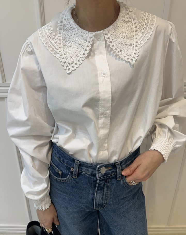 Pearls room - Korean Women Fashion - #pursuepretty - Double Lace Blouse - 7