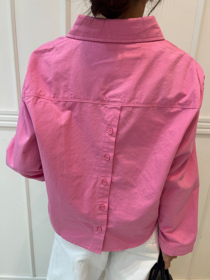 Pearls room - Korean Women Fashion - #pursuepretty - Back Button Shirt - 5