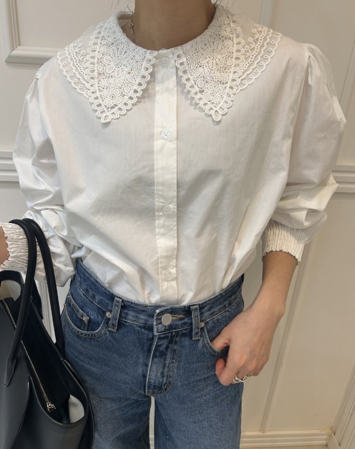 Pearls room - Korean Women Fashion - #shopsmall - Double Lace Blouse - 10