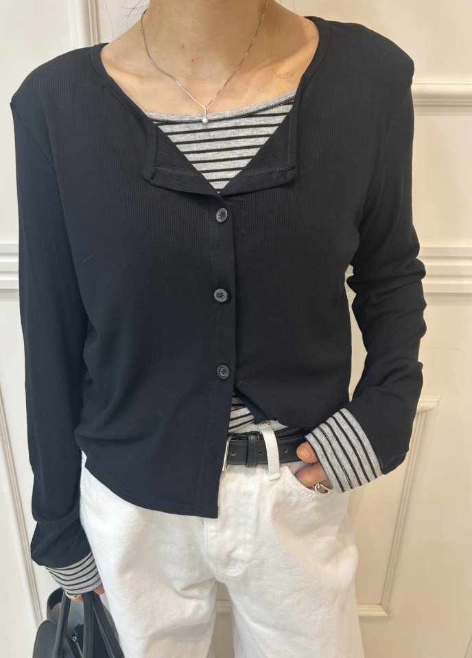 Pearls room - Korean Women Fashion - #shopsmall - Double Fryse Cardigan - 7