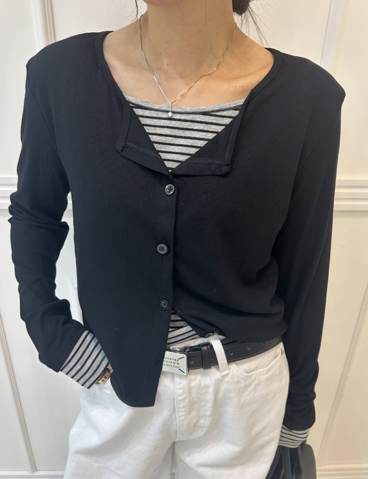 Pearls room - Korean Women Fashion - #thatsdarling - Double Fryse Cardigan - 8