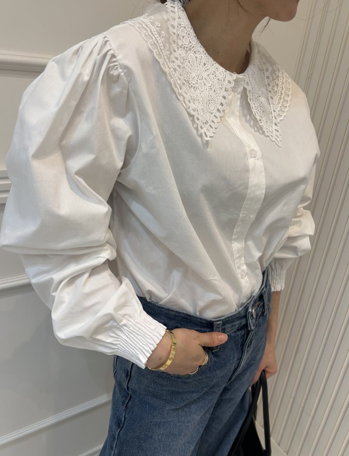 Pearls room - Korean Women Fashion - #thelittlethings - Double Lace Blouse - 12