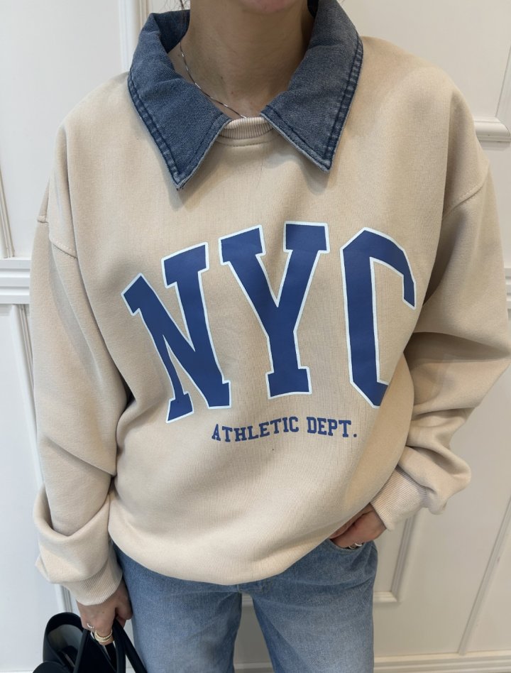 Pearls room - Korean Women Fashion - #thelittlethings - NYC Denim Sweatshirt - 8