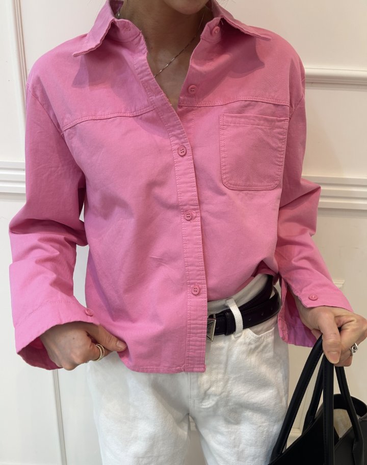 Pearls room - Korean Women Fashion - #vintageinspired - Back Button Shirt - 3