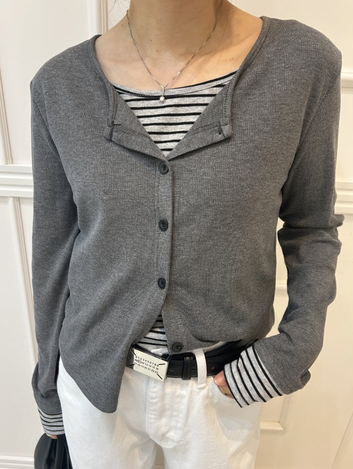 Pearls room - Korean Women Fashion - #vintageinspired - Double Fryse Cardigan - 2