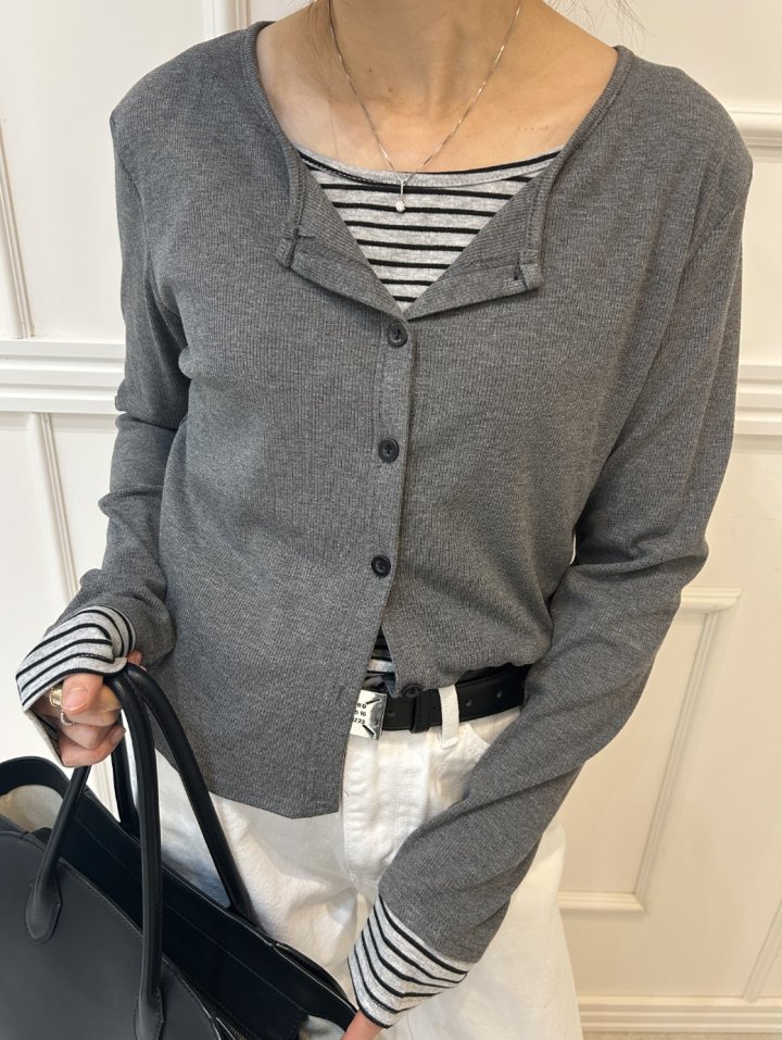 Pearls room - Korean Women Fashion - #vintagekidsstyle - Double Fryse Cardigan - 3