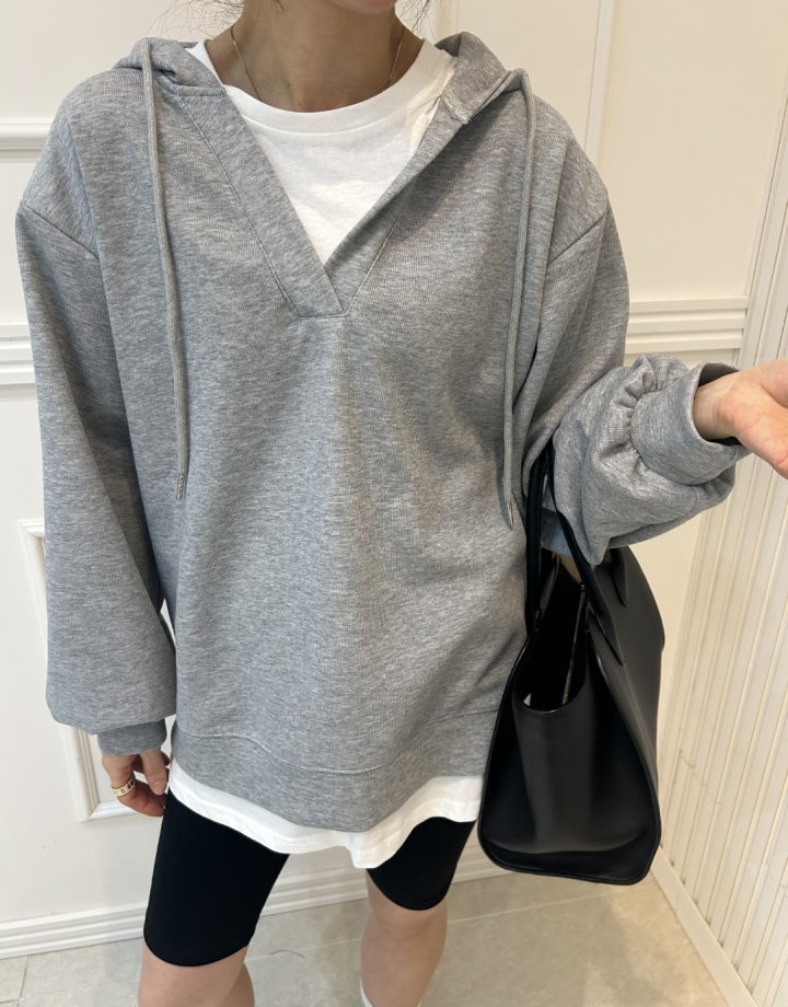 Pearls room - Korean Women Fashion - #womensfashion - Double Layered Hoodie - 3
