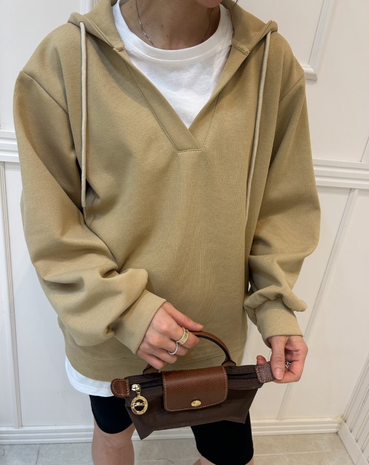 Pearls room - Korean Women Fashion - #womensfashion - Double Layered Hoodie - 9
