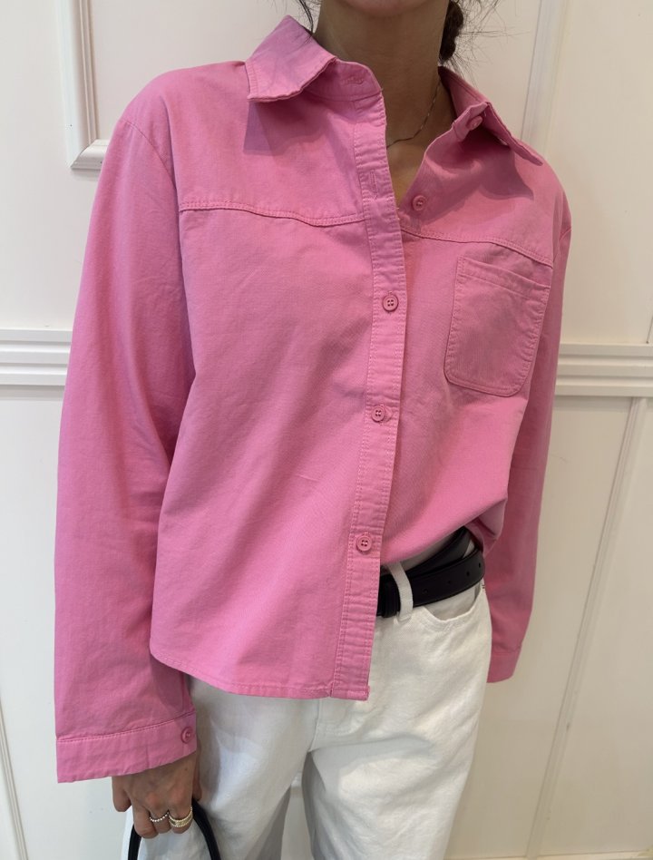 Pearls room - Korean Women Fashion - #womensfashion - Back Button Shirt - 2