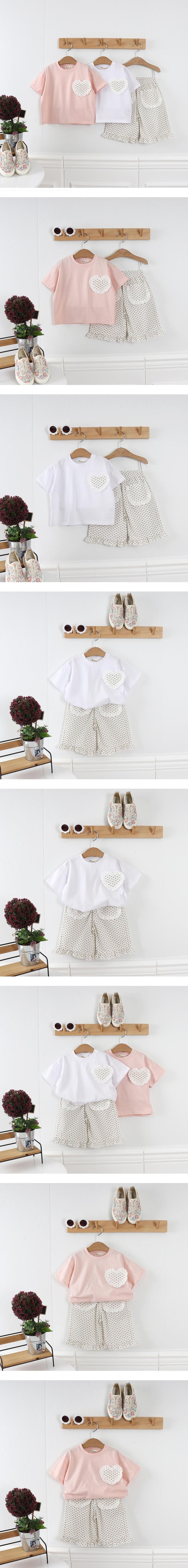 Pepper Mint - Korean Children Fashion - #fashionkids - Heart Pocket Tee