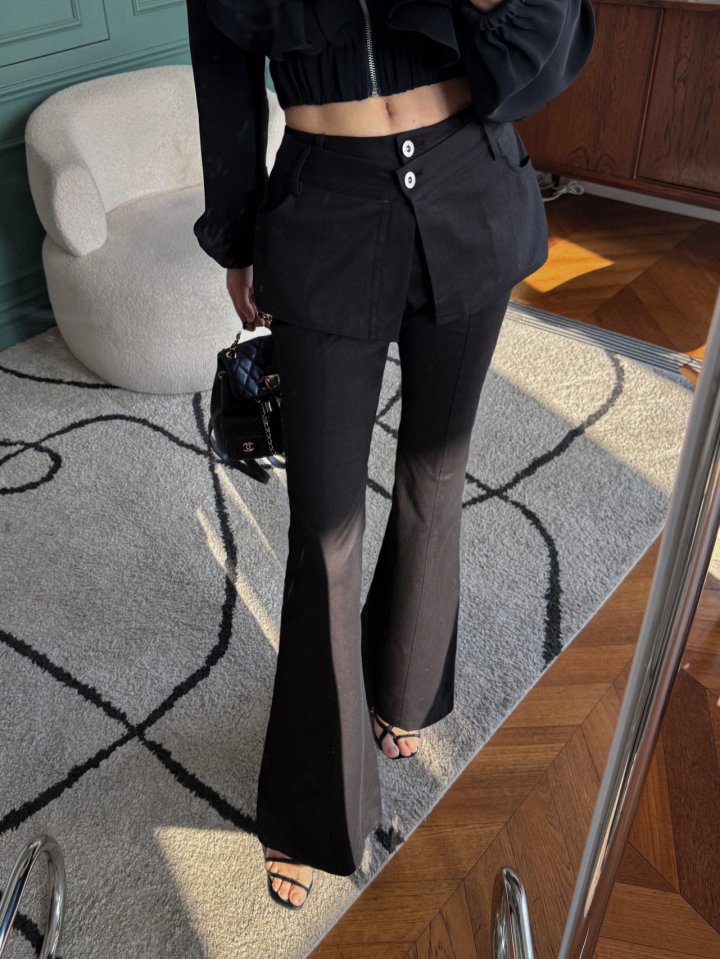 Flap Cotton Bootcut Pants by Rare Closet for Women - view 1