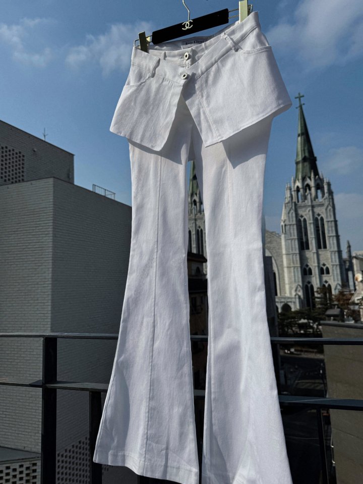 Flap Cotton Bootcut Pants by Rare Closet for Women - view 9