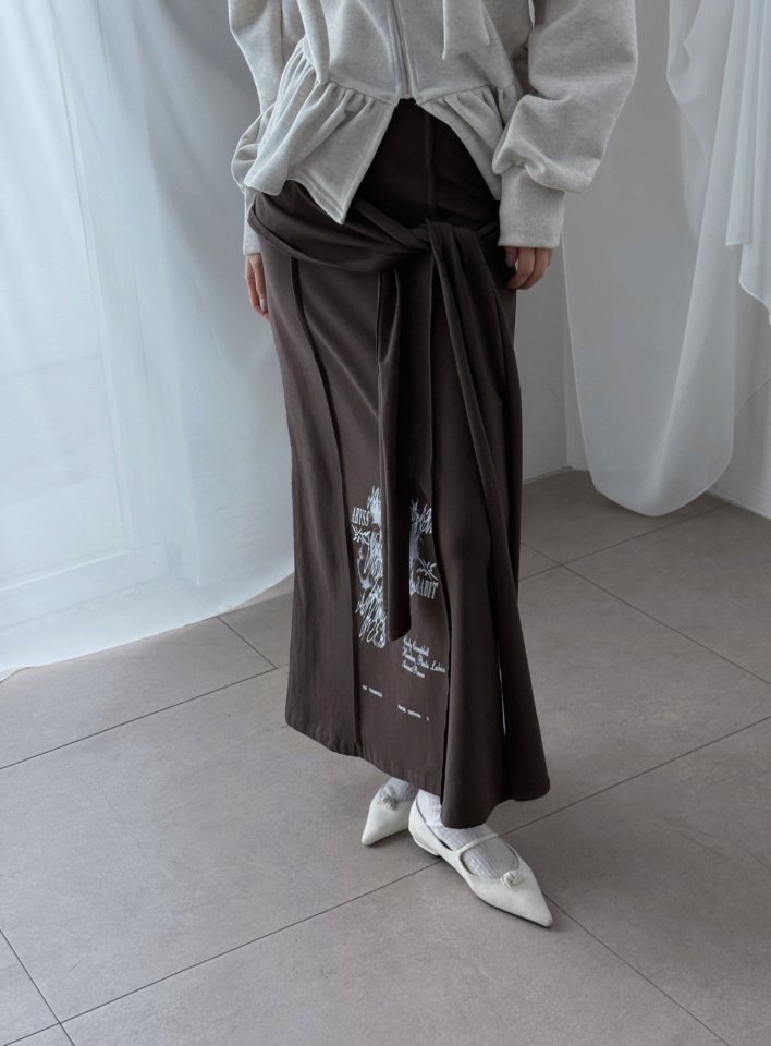 Rare Closet - Korean Women Fashion - #momslook - Off Seam Tie Skirt - 6
