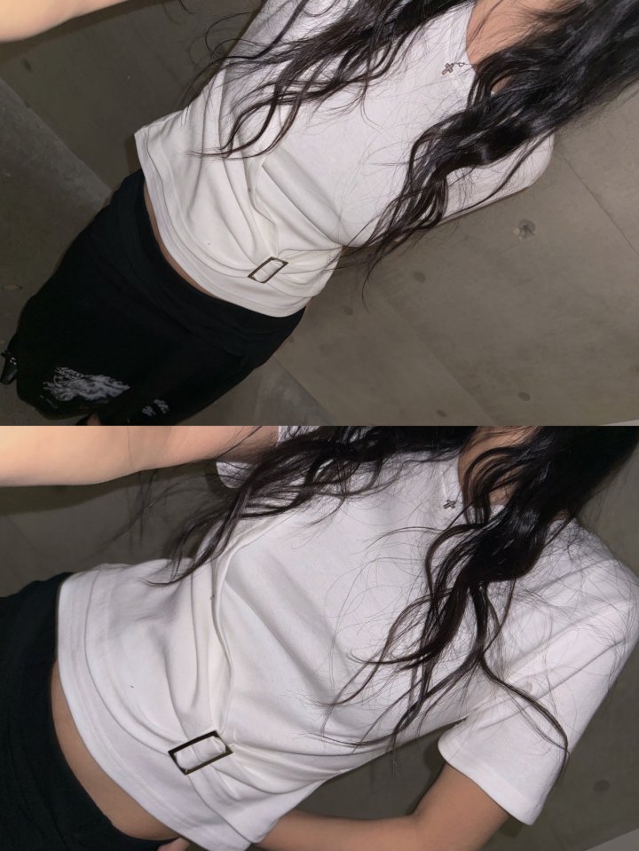 Diagonal Buckle Tee by Rare Closet for Women - view 1