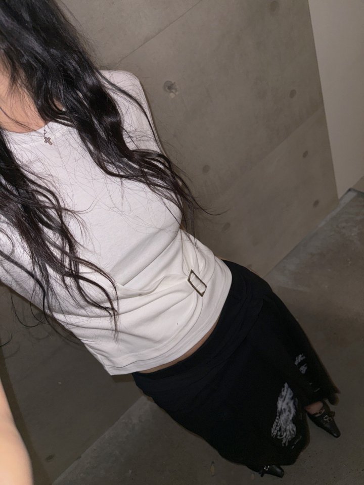 Diagonal Buckle Tee by Rare Closet for Women - view 3