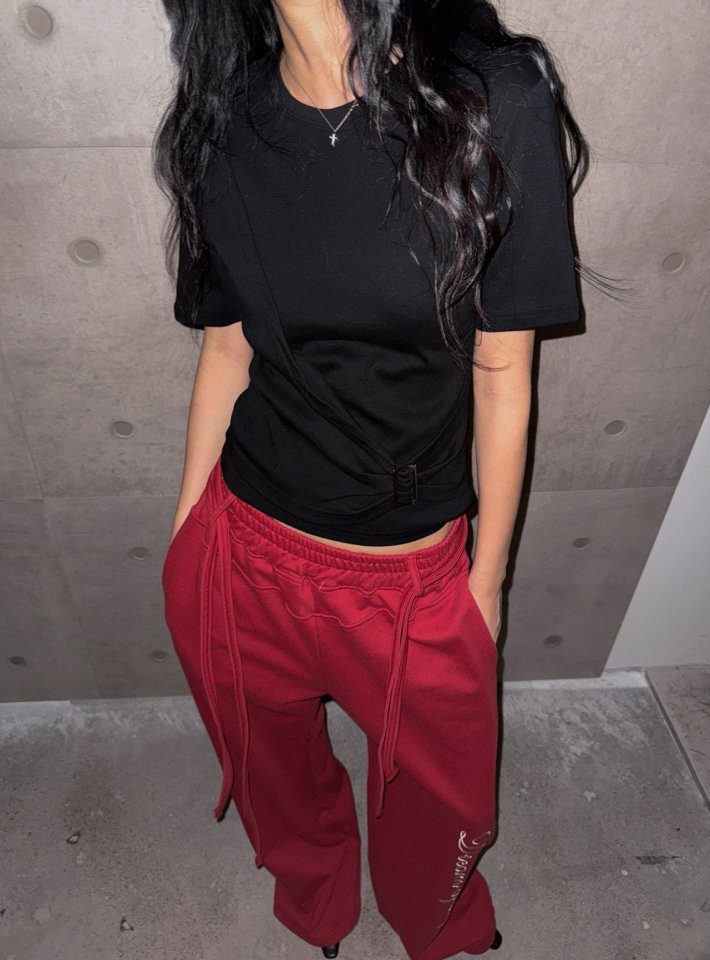 Diagonal Buckle Tee by Rare Closet for Women - view 7