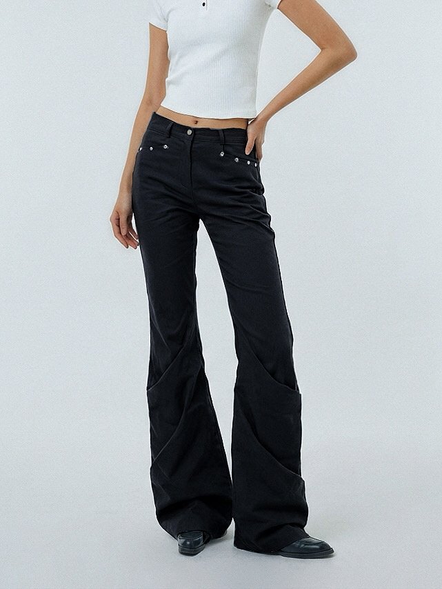 Rare Closet - Korean Women Fashion - #momslook - Two Pintuck Bootcut Pants